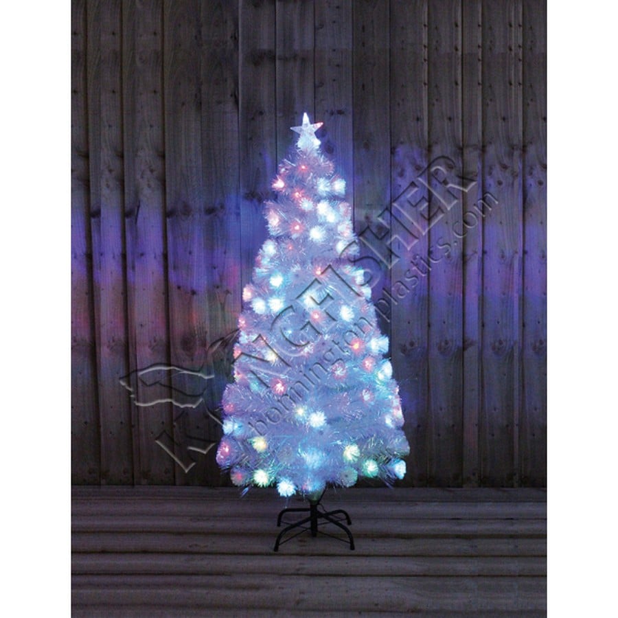 5ft (150cm) white rainbow LED Christmas tree