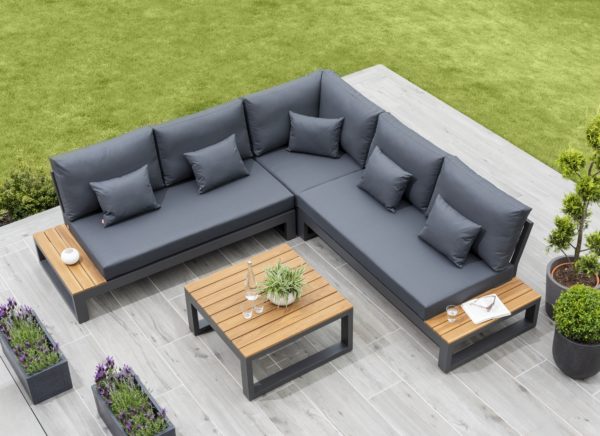 LIFE Outdoor Soho Corner Set with Side Tables