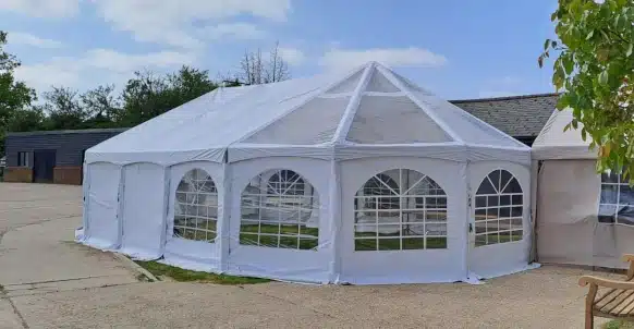 6m x 12m Oval PVC commercial marquee