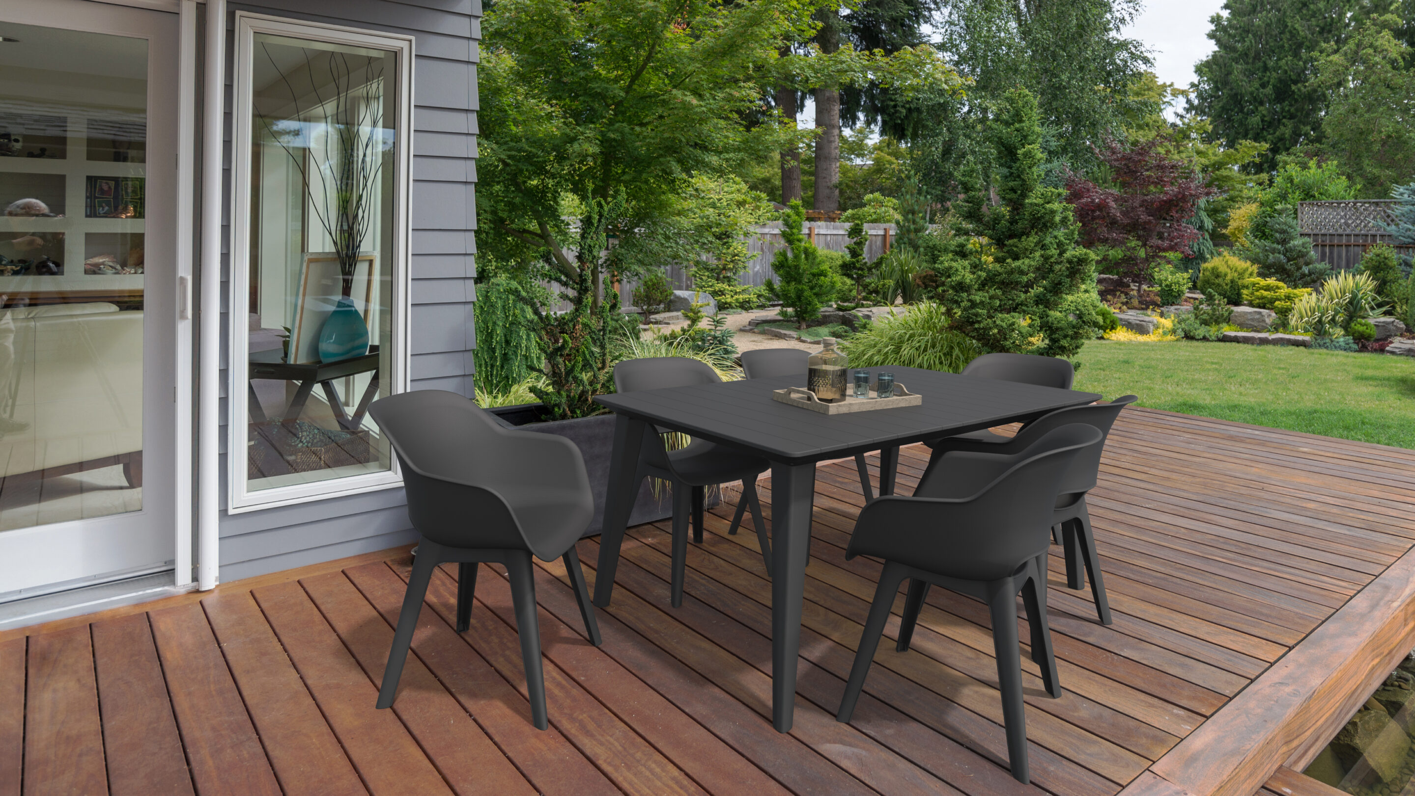 Norfolk Leisure Keter Lima Table with Akola Chairs